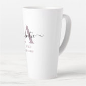A ist für Auntie Elegant Script Monogram Mauve Milchtasse (Rechte Ecke)