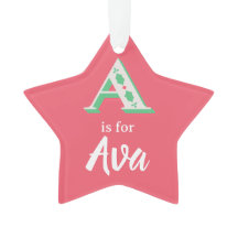 A ist für Ava Weihnachtsbaumschmuck Benutzerdefini