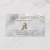 A ist für Engels-Alphabet-Buchstabe-Initiale Visitenkarte (Rückseite)