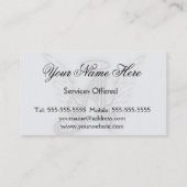 A ist für Engels-Initiale mit Herz-Monogramm Visitenkarte (Rückseite)