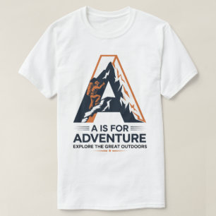A ist für Erlebniswanderungen Gebirgsdesign T-Shirt