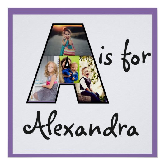 A ist für Name Poster (Vorderseite)