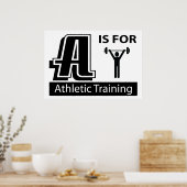 A ist für Sporttraining Poster (Küche)