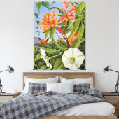 A Javan Rhododendrum und Ipomoea Leinwanddruck (Insitu (Schlafzimmer))