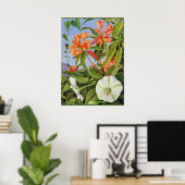 A Javan Rhododendrum und Ipomoea Poster (Heimbüro)