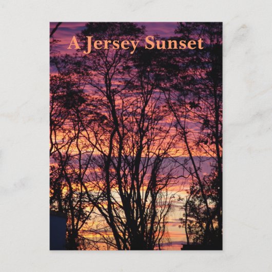 A Jersey Sunset Postkarte (Vorderseite)