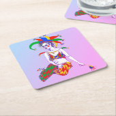 A Jester Poster Rechteckiger Pappuntersetzer (angewinkelt)