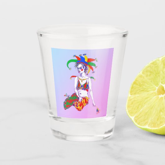 A Jester Poster Schnapsglas (Vorderseite)