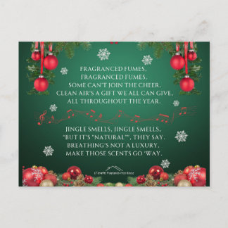 A Jingle Bells Holiday Parody - Jingle Smells Postkarte