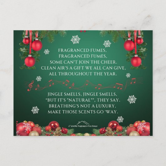 A Jingle Bells Holiday Parody - Jingle Smells Postkarte (Vorderseite)