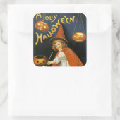 A Jolly Halloween Quadratischer Aufkleber (Tasche)
