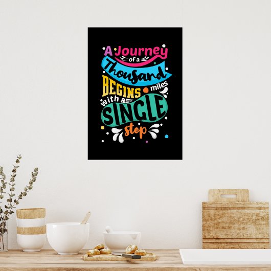 A Journey of a Thousand Miles Inspirational Poster (Küche)