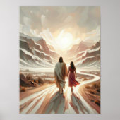 A Journey of Faith, Christian Art, Jesus Walking  Poster (Vorne)