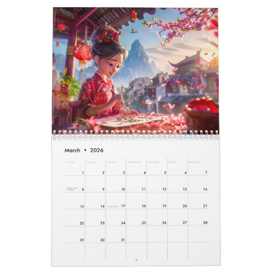 A Journey Through China – 3D Calendar 2026 Kalender (Mär 2026)