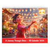 A Journey Through China – 3D Calendar 2026 Kalender (Titelbild)