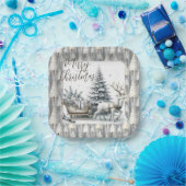 A Journey Through Winter Pines Pappteller (Party)