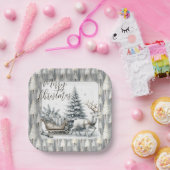 A Journey Through Winter Pines Pappteller (Party)