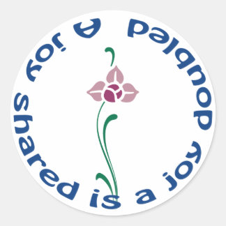 A Joy Shared Runder Aufkleber