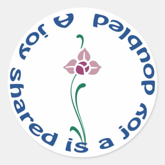 A Joy Shared Runder Aufkleber (Vorderseite)