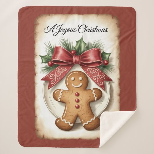 A Joyous Christmas Sherpa Blanket Sherpadecke (Vorderseite)