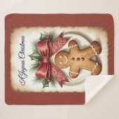 A Joyous Christmas Sherpa Blanket Sherpadecke (Vorderseite (Horizontal))