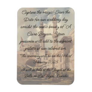 'A Kairo Bazaar' Save the Date Magnet