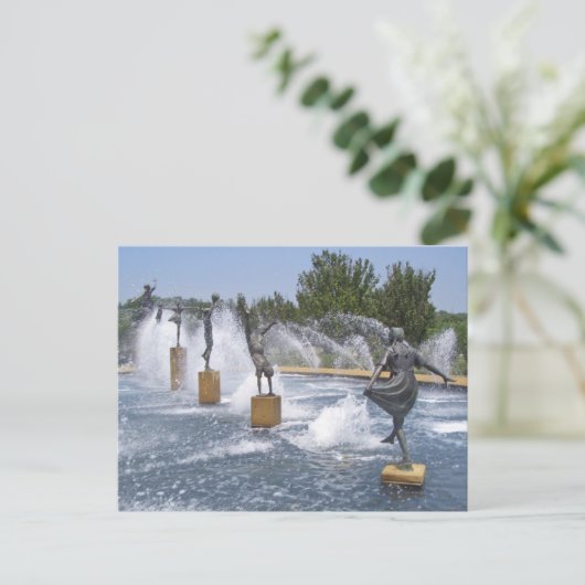 A Kansas City, Missouri Fountain Postkarte (Stehend Vorderseite)