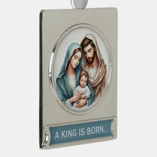 A King Is Born Banner-Ornament Silber (Rechts)
