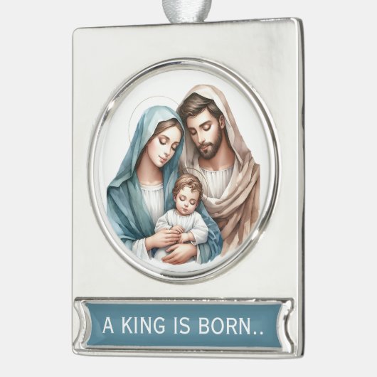 A King Is Born  Banner-Ornament Silber (Links)