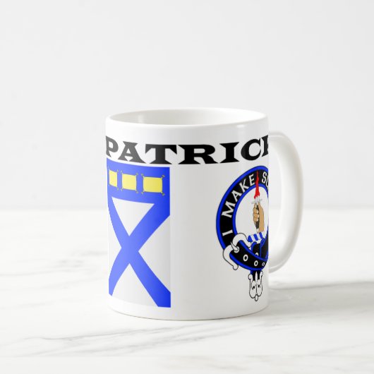 A Kirkpatrick mug featuring blue badges Kaffeetasse (VorderseiteRechts)