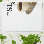 A kitchen towel with coffee and toast image geschirrtuch (Gefaltet)