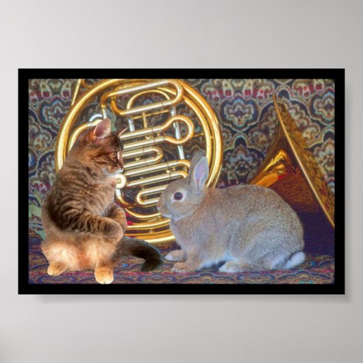 A Kitten, ein Bunny und ein französisches Horn Poster (Vorne)