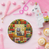 A KITTEN QUILT CHRISTMAS ~ Niedlich ~ Pappteller (Party)