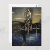"A Knight Rode Up" Wasserfarbe von John Bauer Postkarte (Vorne/Hinten)