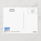 A Koala in Australien Postkarte (Rückseite)