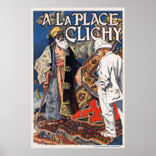 A la Place Clichy Frankreich Vintage Poster 1891