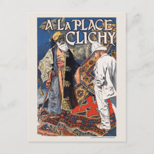 A la Place Clichy Frankreich Vintage Poster 1891 Postkarte