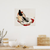 A lady in a kimono by Kono Bairei Poster (Küche)