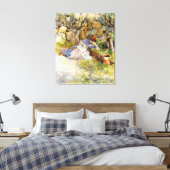 A Lady Reading a Newspapier Leinwanddruck (Insitu (Schlafzimmer))