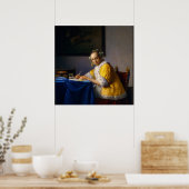 A lady writing by Johannes Vermeer Poster (Küche)