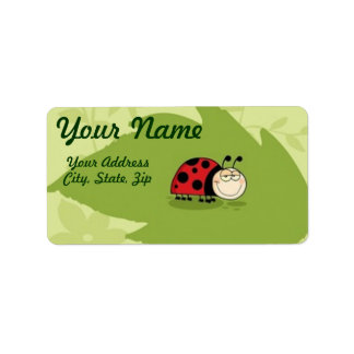 A Ladybug Adressaufkleber