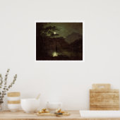 A Lake by Moonlight, c.1780-82 (Öl auf Leinwand) Poster (Küche)
