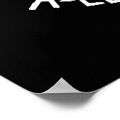 A-Lama Clock Funny Llama Pun Dark BG Poster (Ecke)