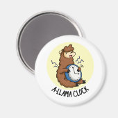 A-Lama Clock Funny Llama Pun Magnet (Vorderseite/Rückseite)