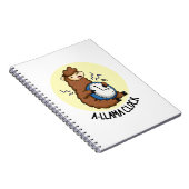 A-Lama Clock Funny Llama Pun Notizblock (Rechte Seite)
