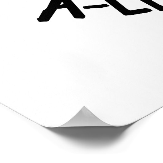 A-Lama Clock Funny Llama Pun Poster (Ecke)