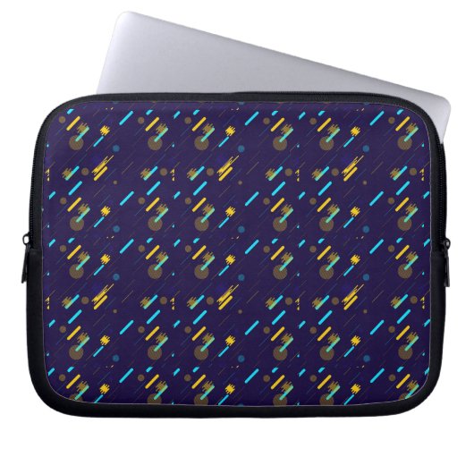A laptop sleeve with a vibrant geometric pattern (Vorderseite)