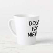A latte mug with lettering milchtasse (Linke Ecke)