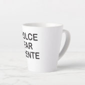 A latte mug with lettering milchtasse (Rechte Ecke)