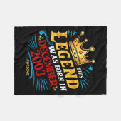 A Legend Was Born In December 2003 Awesome Man Boy Fleecedecke (Vorderseite (Horizontal))